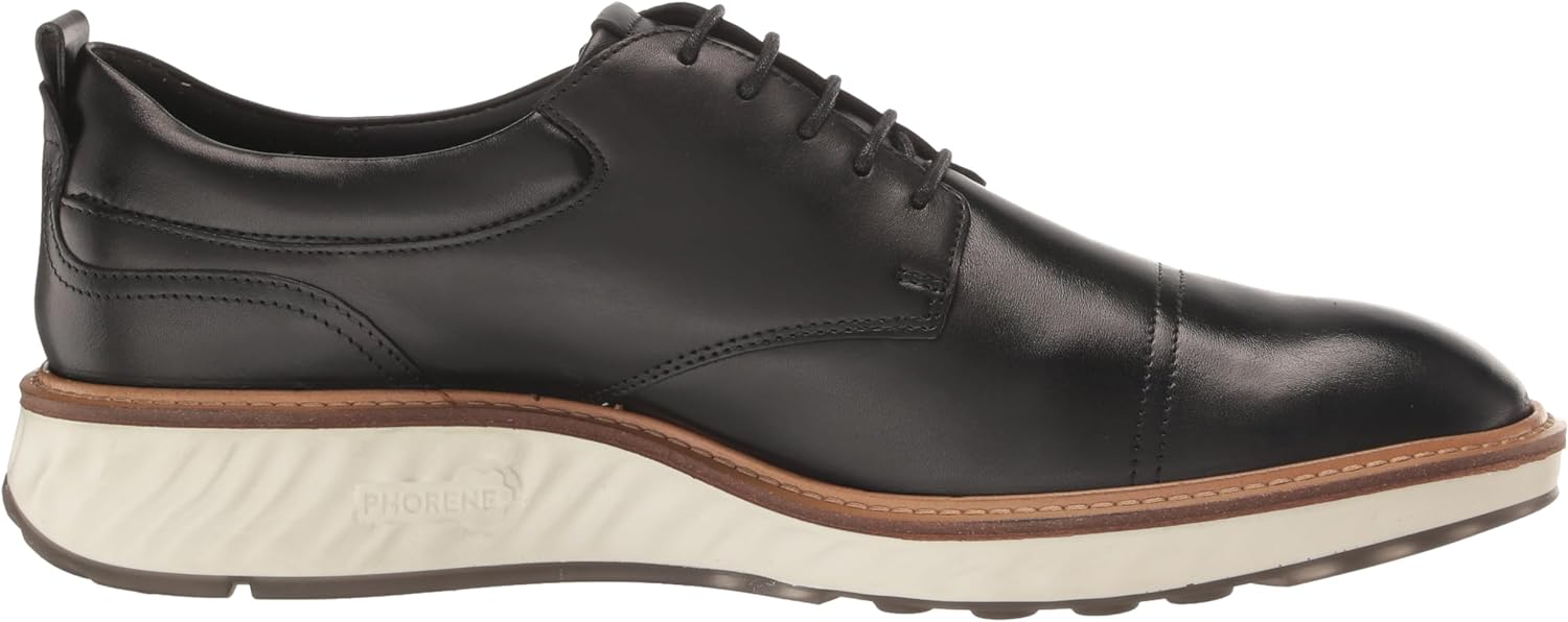 ECCO Men\'s Black Suede ST1 Hybrid with white Phorene mid soles. Men main image 2