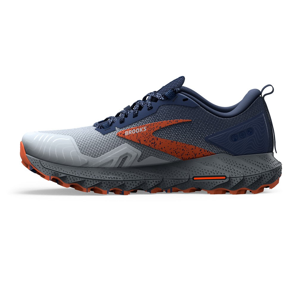 BROOKS CASCADIA 17 (2E WIDE) MENS BLUE NAVY FIRECRACKER