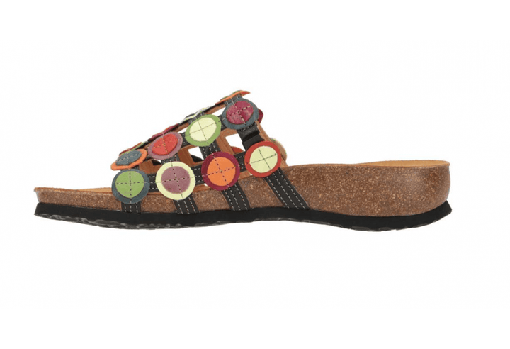 think! julia dotted slide women's | black/kombi