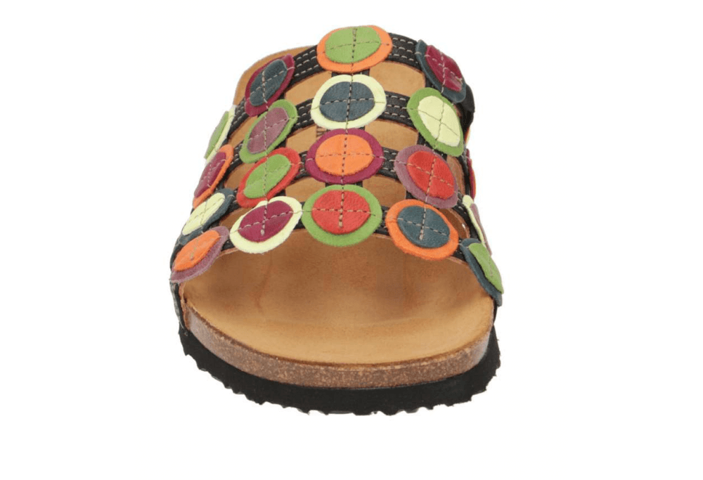 think! julia dotted slide women's | black/kombi