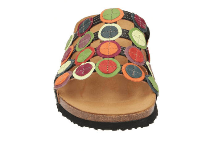 think! julia dotted slide women's | black/kombi