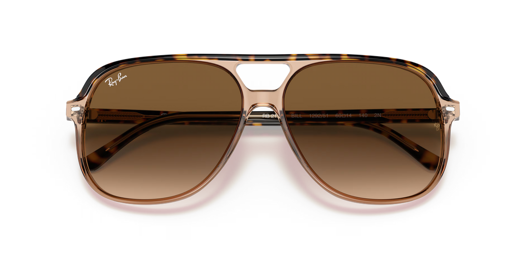 ray-ban bill sunglasses | havana on transparent brown