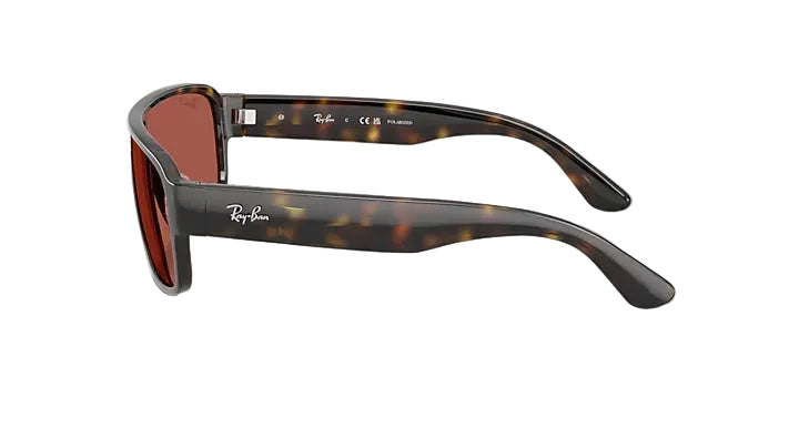 rayban rb2233 polarized s lenses sunglasses | havana w polar red urban redwood