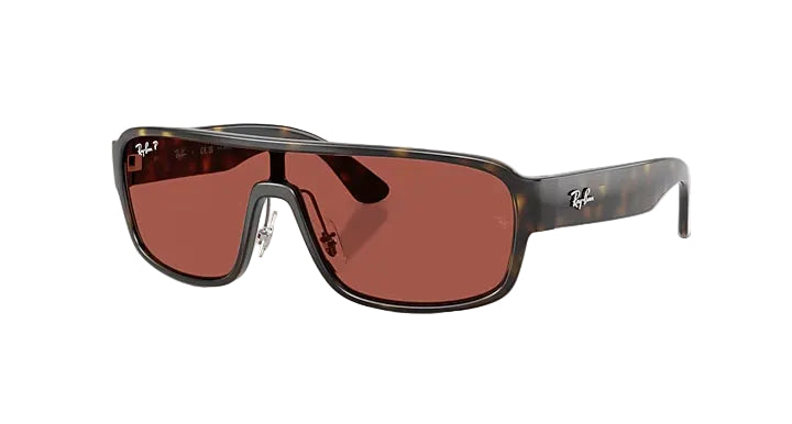 rayban rb2233 polarized s lenses sunglasses | havana w polar red urban redwood