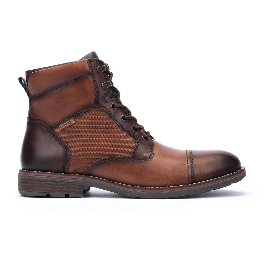 pikolinos york side zip laceup boot men's | cuero