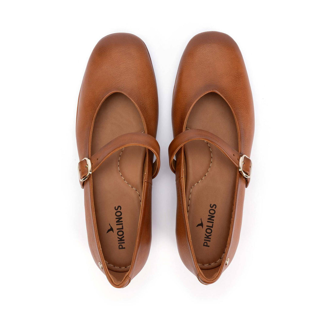pikolinos ubeda mary jane heeled ballet women's | brandy