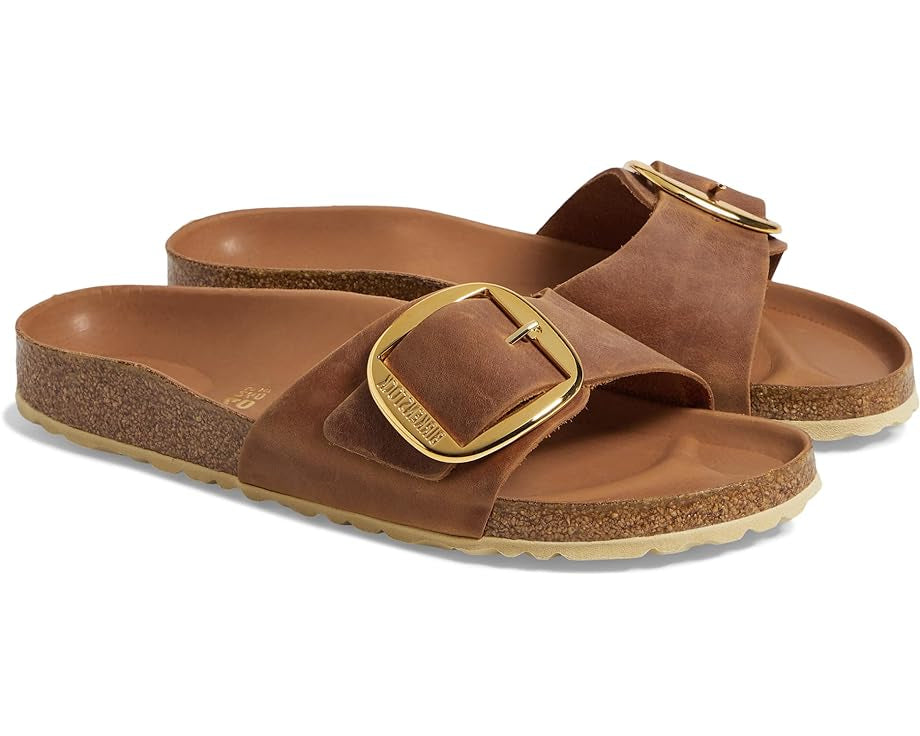 birkenstock madrid big buckle women's | cognac