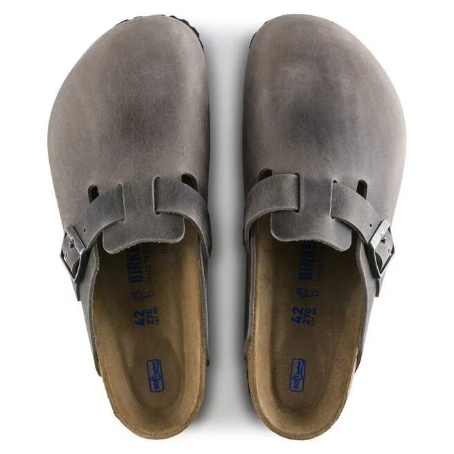 birkenstock boston soft footbed | iron oil ltr