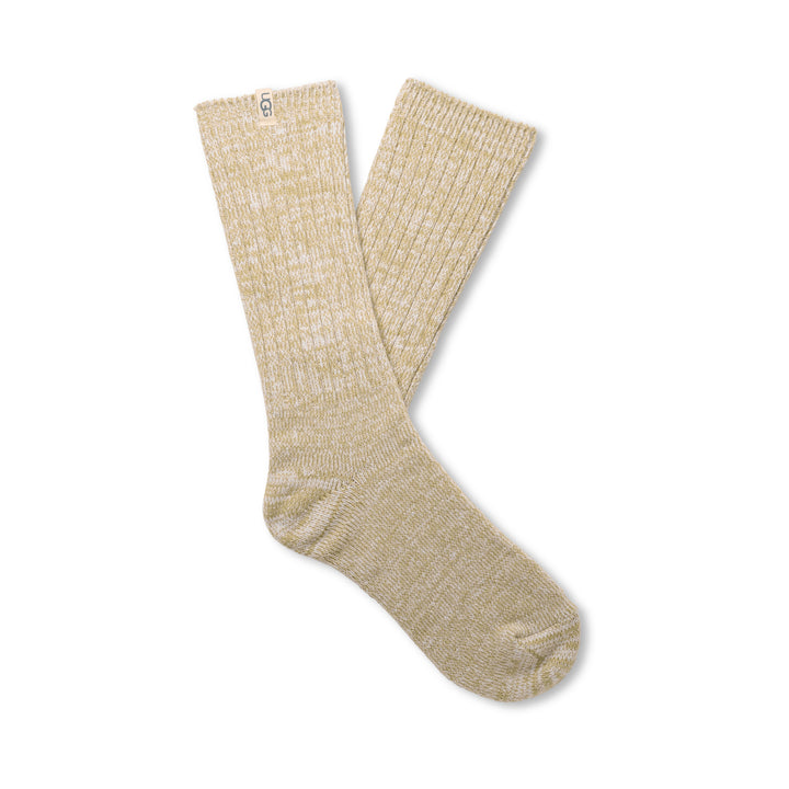ugg rib knit slouchy crew sock women's | muted brass