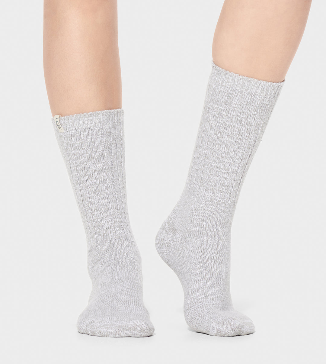 ugg rib knit slouchy crew sock women's | seal