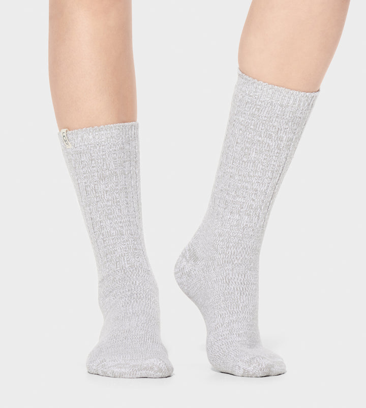 ugg rib knit slouchy crew sock women's | seal