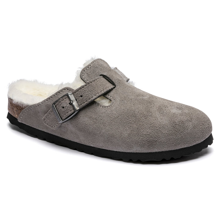birkenstock boston shearling | stone coin natural