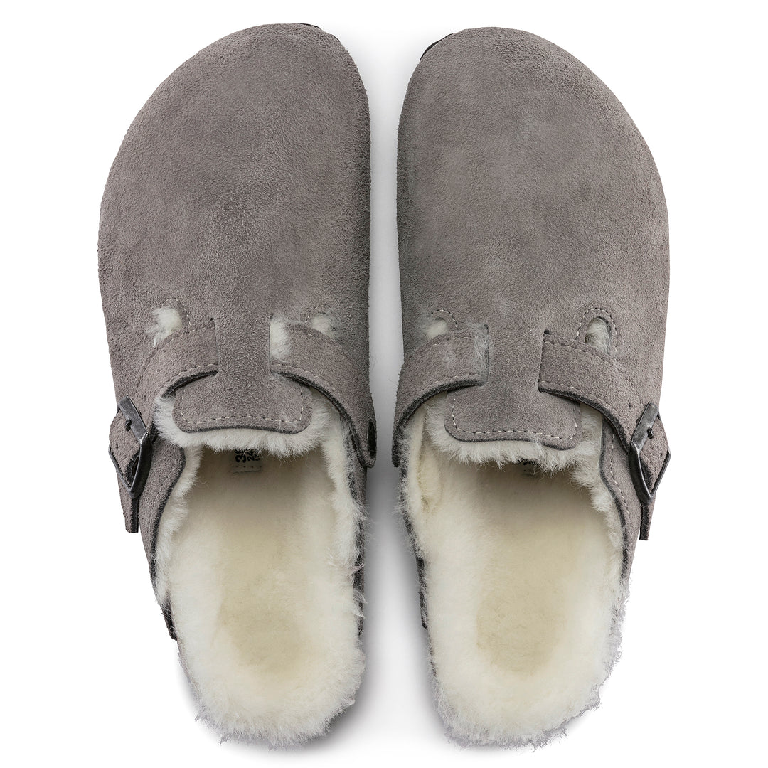 birkenstock boston shearling | stone coin natural