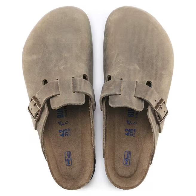 birkenstock boston soft footbed narrow | tobacco