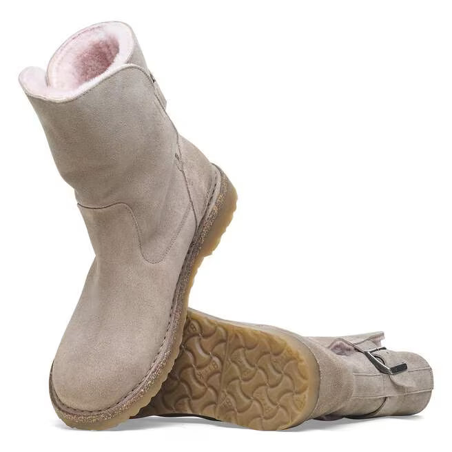 birkenstock uppsala shearling women's | gray taupe