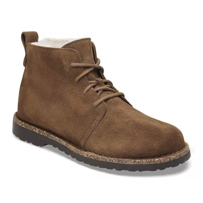 birkenstock uppsala mid shearling women's | dark tea