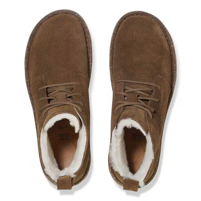 birkenstock uppsala mid shearling women's | dark tea