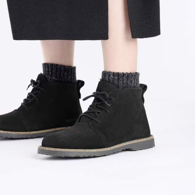 birkenstock uppsala mid shearling women's | black
