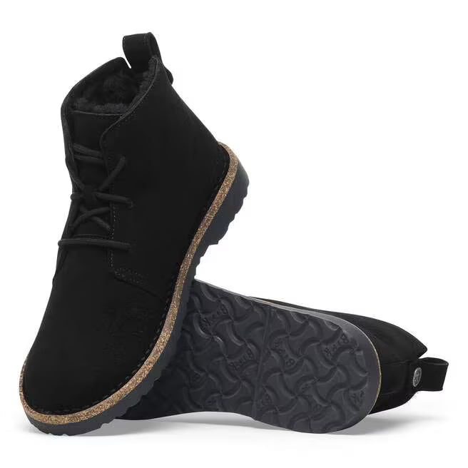 birkenstock uppsala mid shearling women's | black