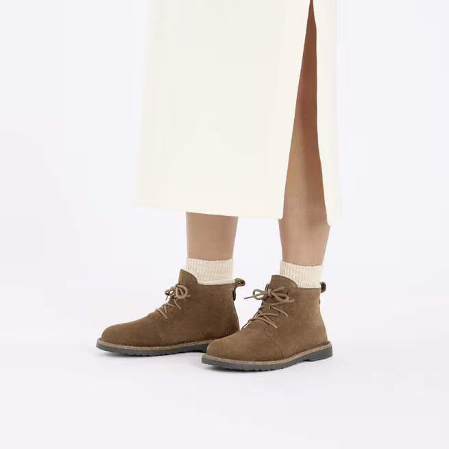 birkenstock uppsala mid shearling women's | dark tea