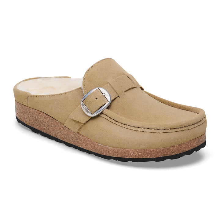 birkenstock buckley shearling narrow women's | taupe