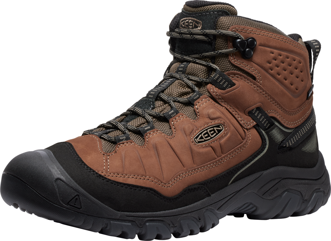 keen targhee iv waterproof wide men's | bison black