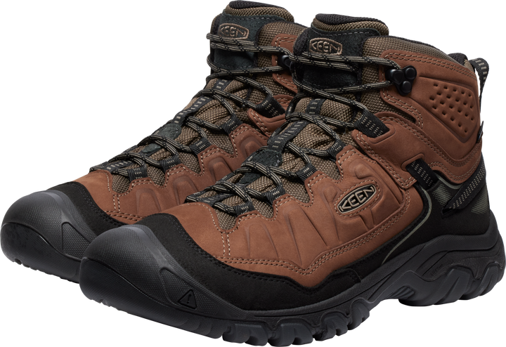 keen targhee iv waterproof wide men's | bison black