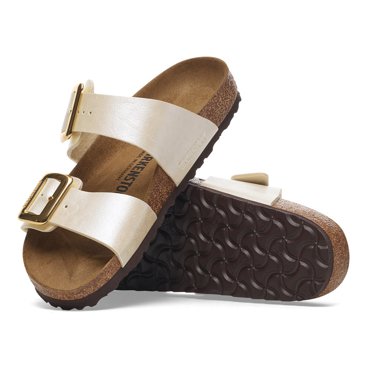 birkenstock sydney luxe buckle women's | graceful pearl white