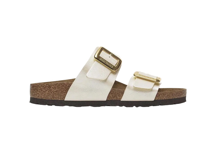 birkenstock sydney luxe buckle women's | graceful pearl white