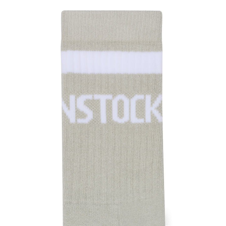 birkenstock cotton stripe socks | grey