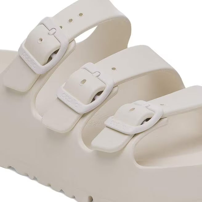 birkenstock florida flex platform women's | eggshell