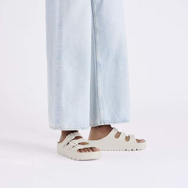 birkenstock florida flex platform women's | eggshell
