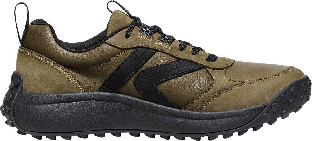 keen ks86 leather men's | dark olive/black