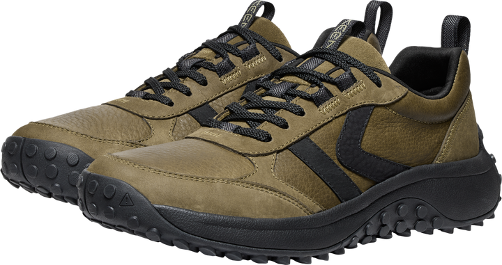 keen ks86 leather men's | dark olive/black