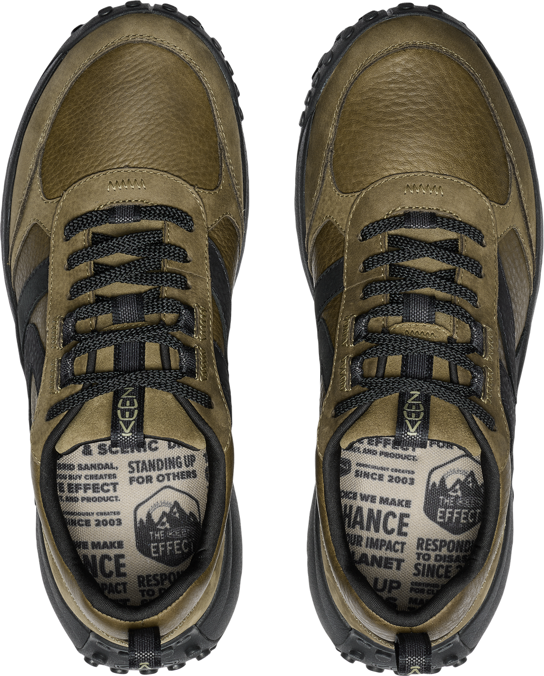 keen ks86 leather men's | dark olive/black