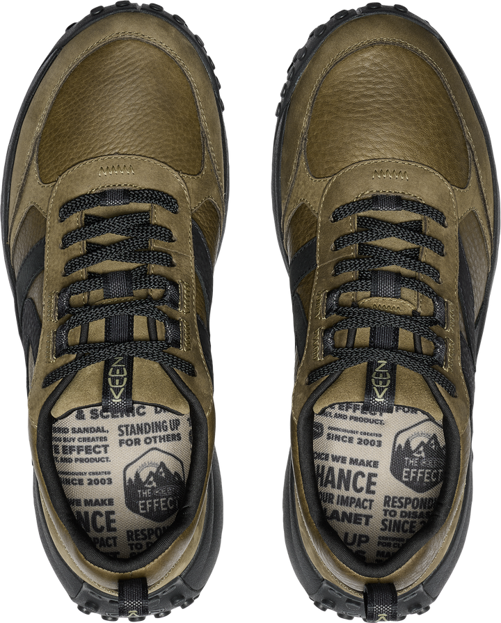 keen ks86 leather men's | dark olive/black