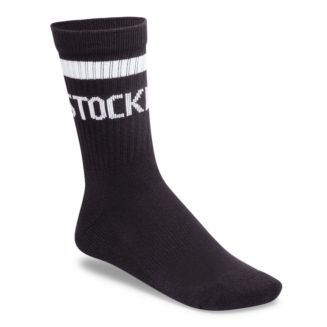 birkenstock cotton tennis socks | black/white