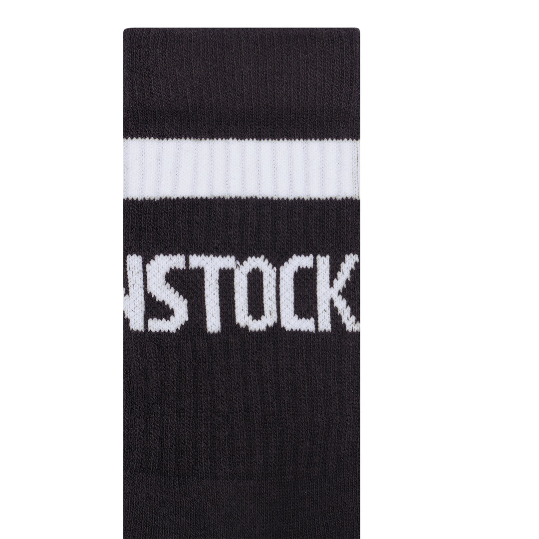 birkenstock cotton tennis socks | black/white