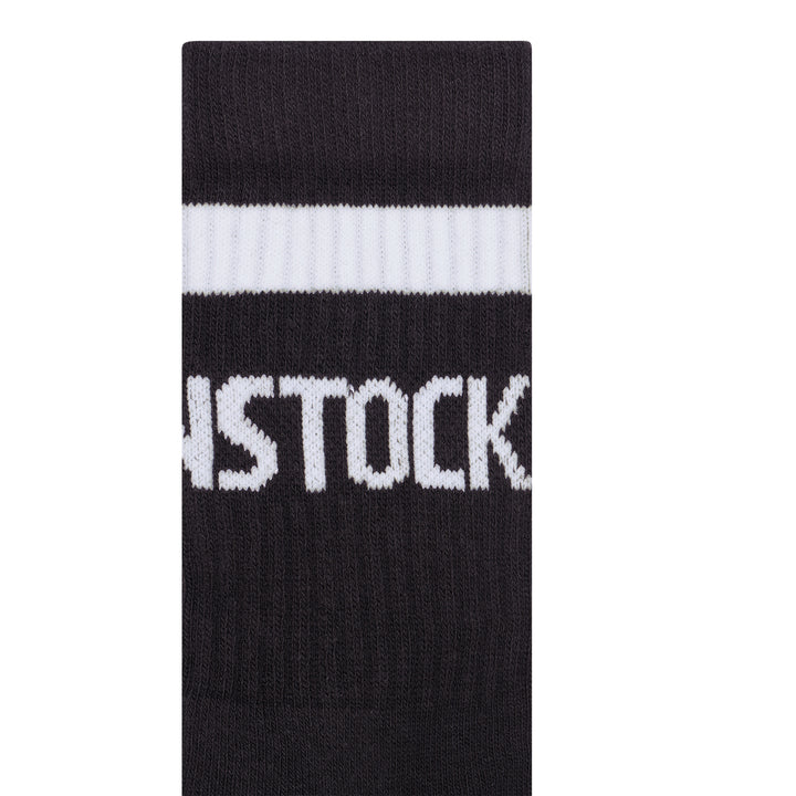 birkenstock cotton tennis socks | black/white