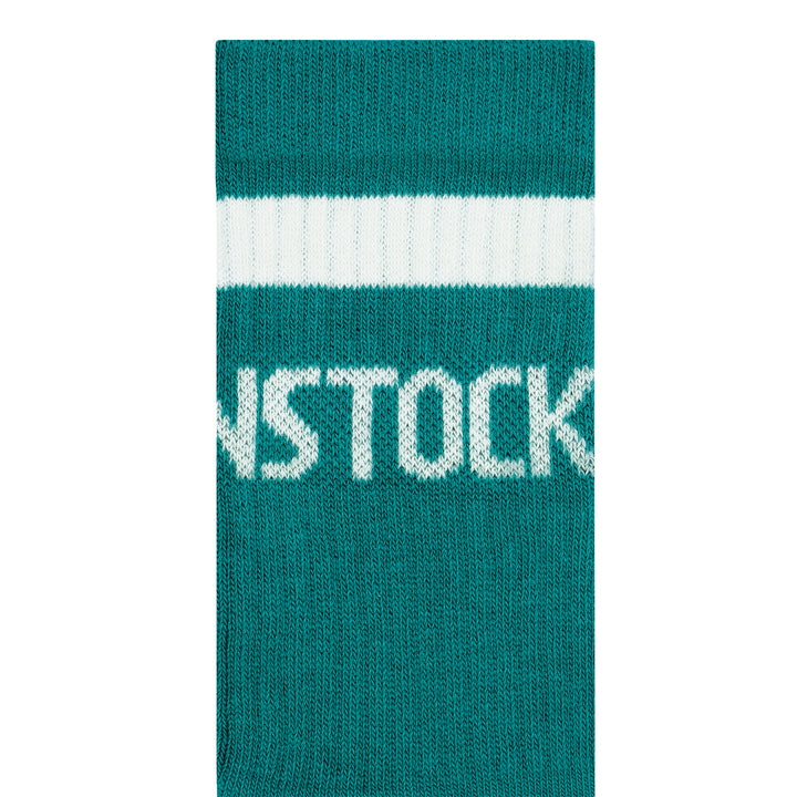 birkenstock cotton tennis socks | vintage green/eggshell