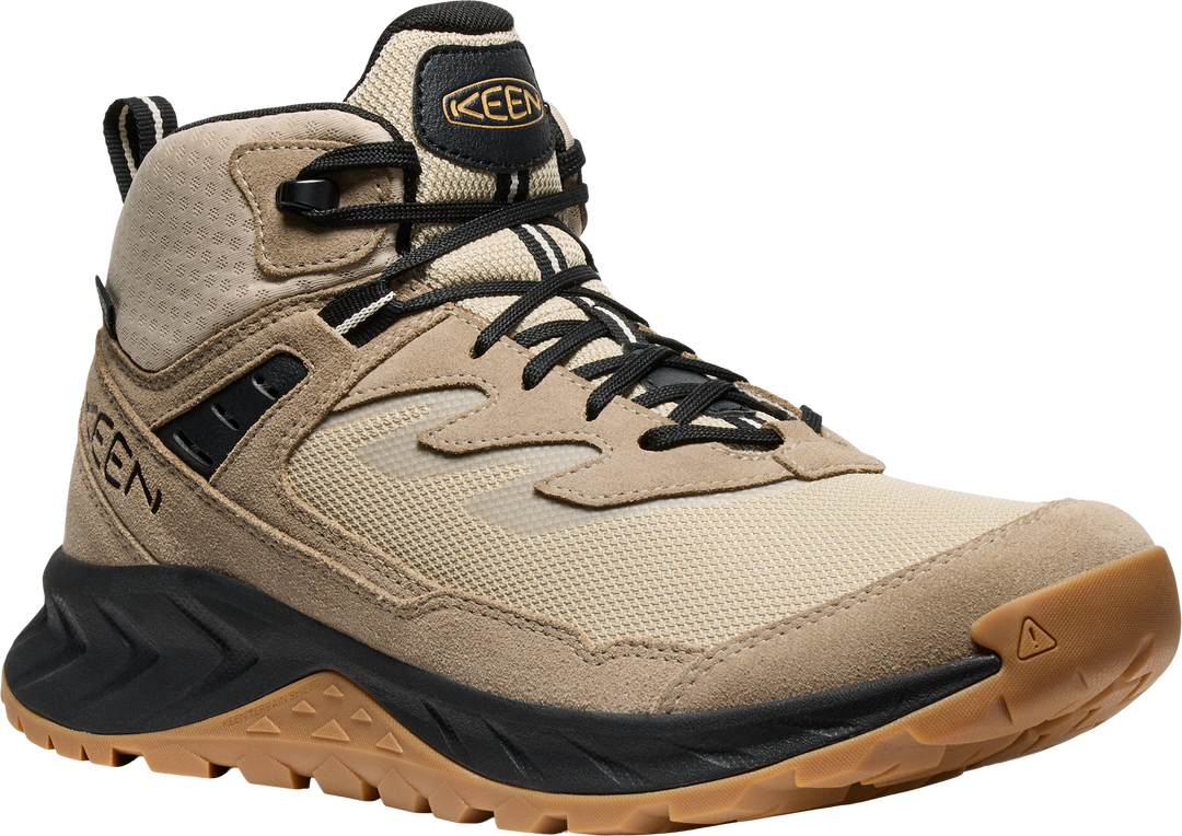 keen hightrail waterproof hiking  men's | brindle/oak buff