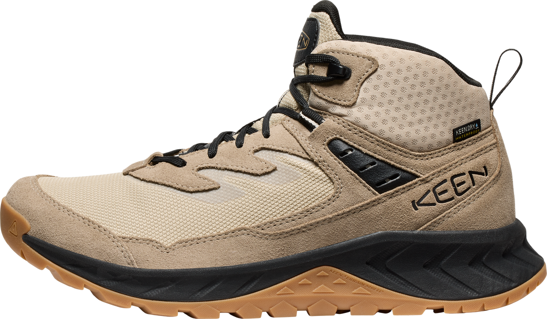 keen hightrail waterproof hiking  men's | brindle/oak buff
