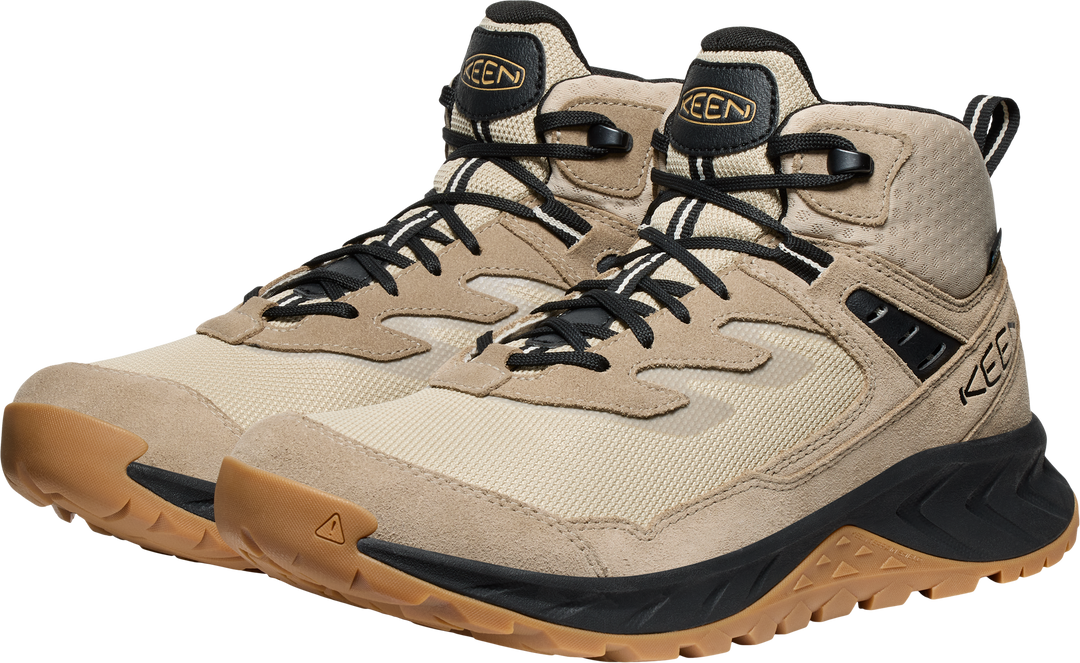 keen hightrail waterproof hiking  men's | brindle/oak buff