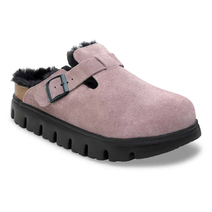 birkenstock boston chunky shearling suede leather | birkenstock boston chunky shearling suede leather