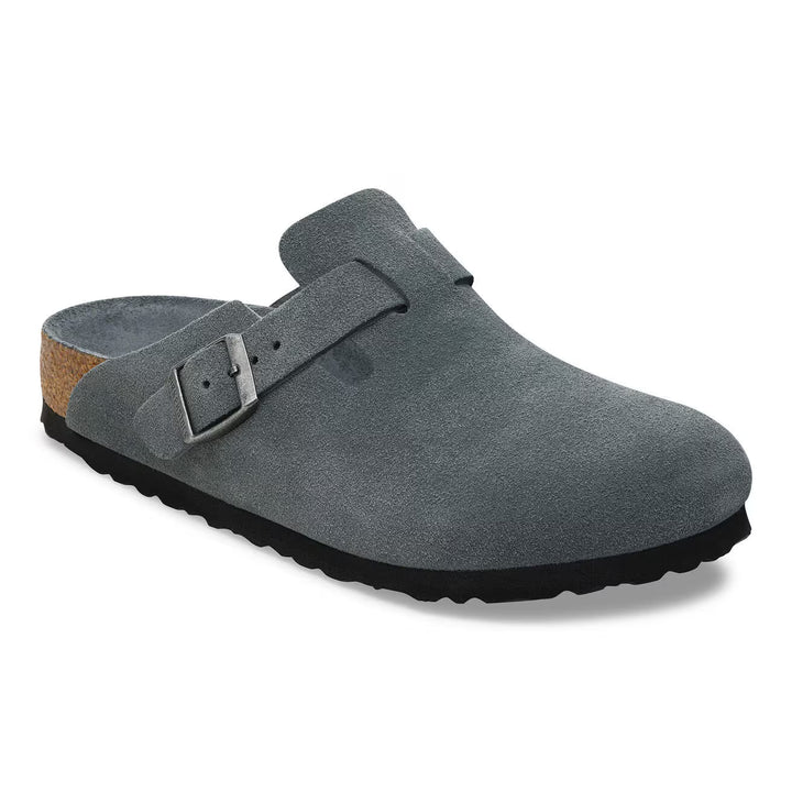 birkenstock boston soft footbed | basalt gray