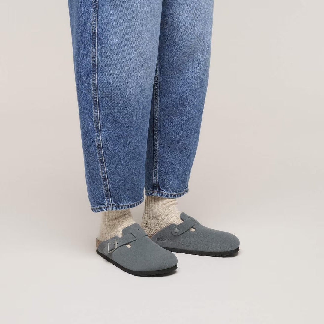 birkenstock boston soft footbed | basalt gray