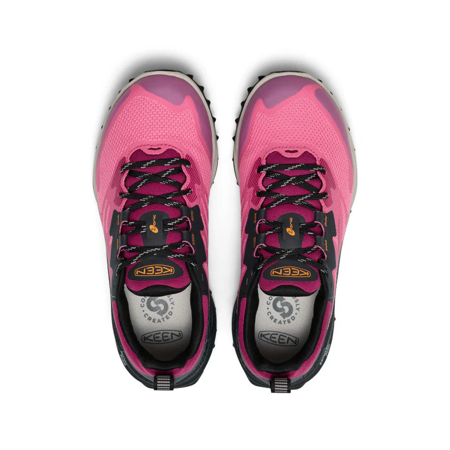 keen zionic nxt waterproof hiking women's | pink lemonade/bright marigold