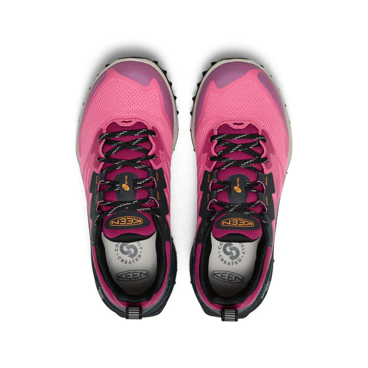 keen zionic nxt waterproof hiking women's | pink lemonade/bright marigold