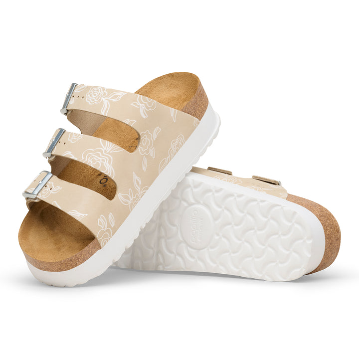 birkenstock florida flex platform women's | flowers oyster