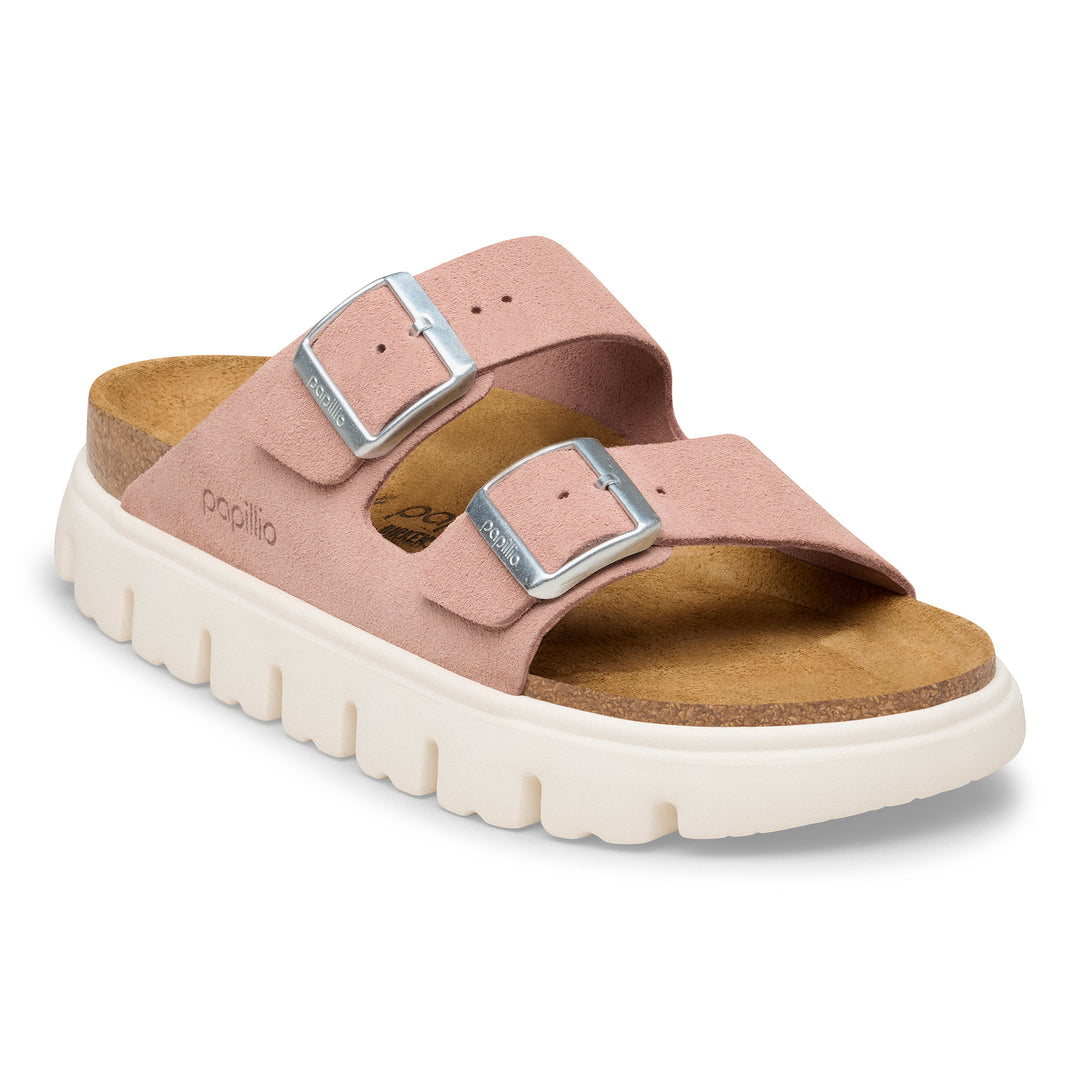 birkenstock arizona platform women's | pink clay